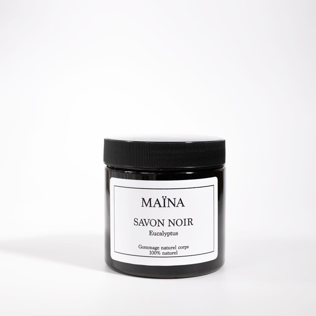 Savon noir gommage corps naturel à l’eucalyptus – 200 g