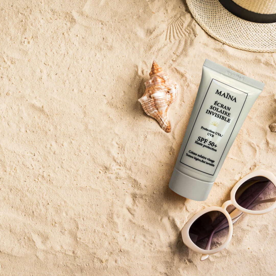Écran solaire visage invisible SPF 50 – Soin solaire naturel